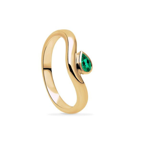 Yellow Gold Emerald Ring
